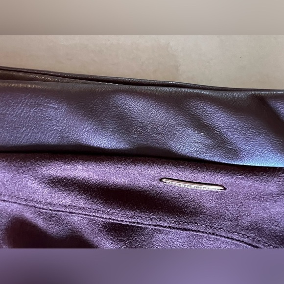 Marc New York Burgundy Velvet Faux Leather mini  Skirt XL  polyester spandex - Picture 5 of 16